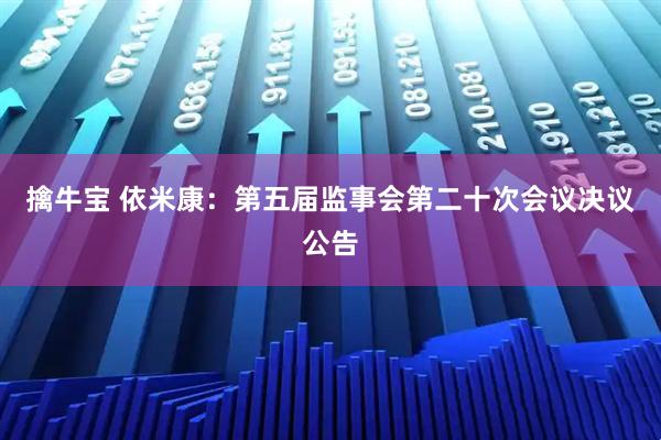 擒牛宝 依米康：第五届监事会第二十次会议决议公告